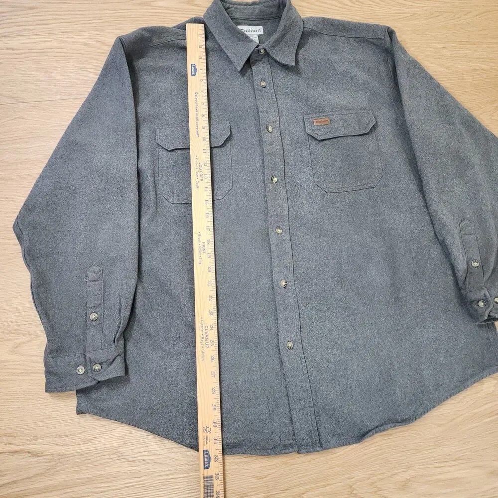 Carhartt Loose Fit Mid Weight Chambray L/S Button-down Men’s XXL - Picture 5 of 12